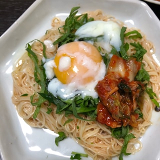 そうめんでビビン麺風